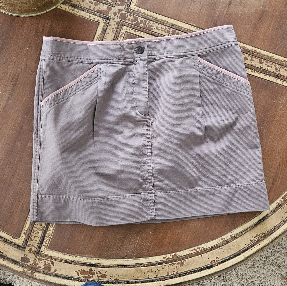 NWT Ann Taylor LOFT 100% Cotton Taupe Skirt - Size 8 - Picture 5 of 7